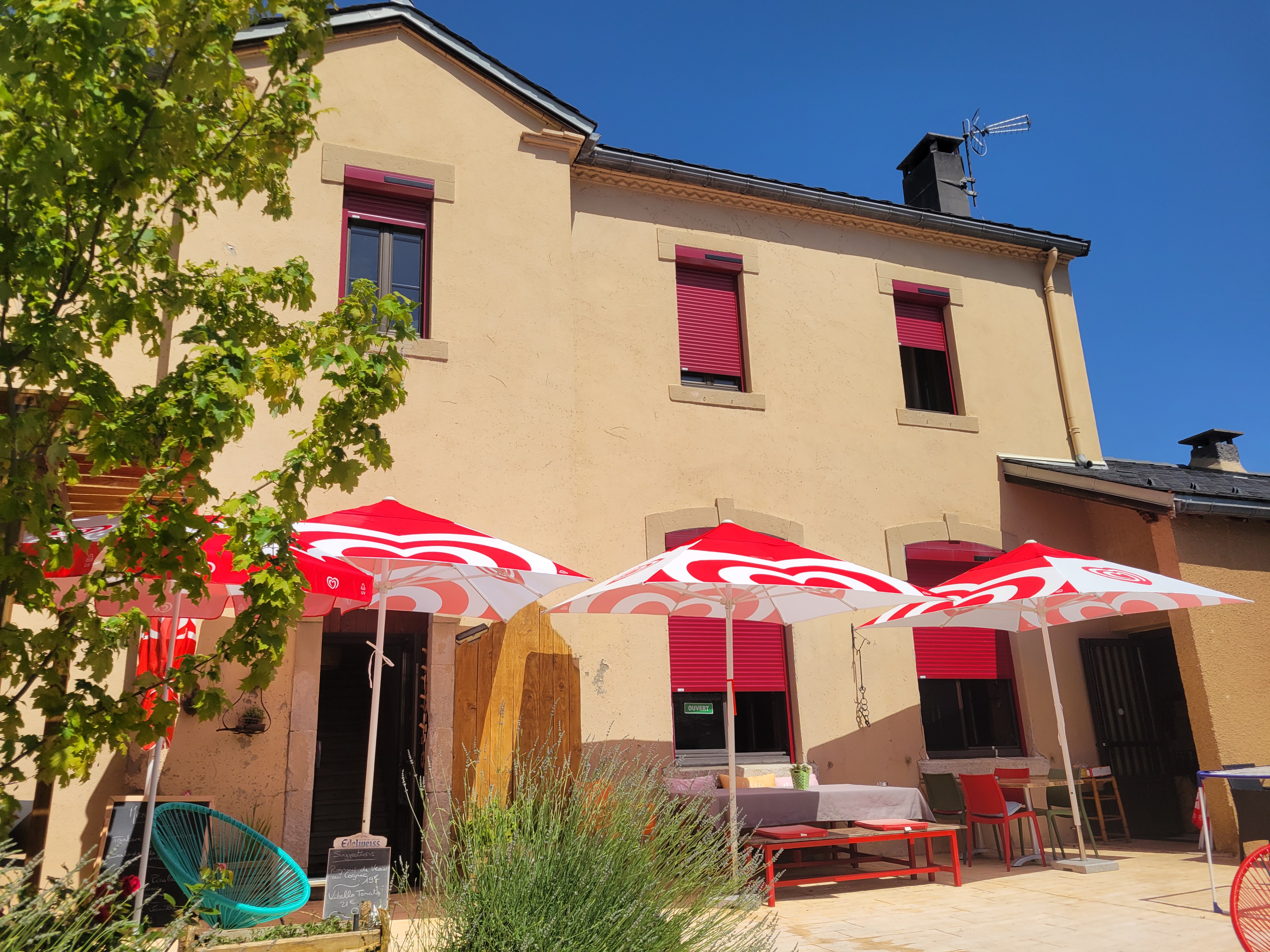 Dans un village de 35 habitants, au cœur des Pyrénées Ariégeoises , entre l'aude et les Pyrénées Orientales. Affaire en fonctionnement, de avril à octobre.  Murs à la mairie.  Loyer de 600€ .
Partie gauche de la batisse.
15 pers pour les chambres à l'étage,  petit coin douche et lavabo dans chacune.  2 toilettes sur le palier .
Restaurant terrasse et partie privative de 50 m2 niveau entrée. 
Partie droite , cuisine , rangements,  buanderie... en bas grande pièce,  WC.  Possibilité de continuer quelques travaux au niveau bas ....
Clientèle,  beaucoup de cyclistes avec la traversée des Pyrénées. Cavaliers,  motos. Randonneurs.....
CA 2025 : 120 000 € 
Photos , infos sur le site www.lesapinrouge.com