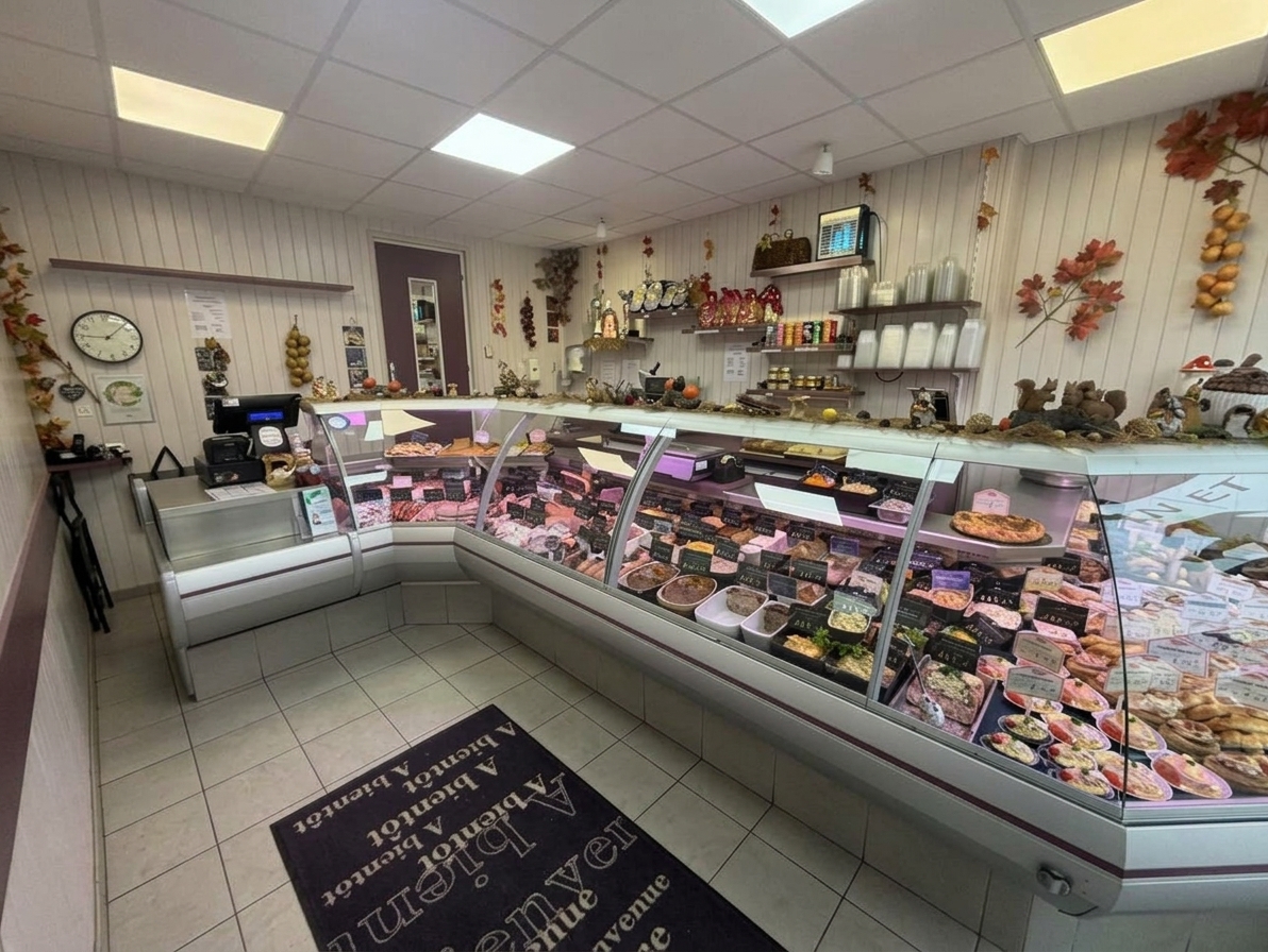 Changer de vie en Normandie : Reprenez une charcuterie-traiteur florissante et réputée à Noues de Sienne !

Imaginez un quotidien où le savoir-faire artisanal, l'humain et la passion de la gastronomie retrouvent tout leur sens. Bienvenue à Saint-Sever-Calvados (commune nouvelle de Noues de Sienne), un bourg de caractère de 4 200 habitants, entièrement refait à neuf, où la redynamisation rurale est une réalité concrète.

Située en plein cœur du bourg central, sur un axe stratégique 
et très passant reliant Vire à Villedieu-les-Poêles (la route de la mer), cette charcuterie-traiteur bénéficie d'une visibilité optimale. Ici, le taux de vacance commerciale est nettement inférieur à la moyenne nationale, porté par un tissu local dynamique : association de commerçants très active, marché populaire du samedi matin, marché de Noël, animations territoriales, structures culturelles (centre culturel, école de musique), écoles et pôle de santé complet (médecins, dentistes).

C'est dans ce cadre privilégié, entre terre et mer, à deux pas du Mont-Saint-Michel, qu'une opportunité d'entreprise artisanale d'exception se présente.

Une affaire clé en main, axée sur la transformation et la transmission
Après 18 ans de développement passionné, les gérants transmettent une charcuterie-traiteur saine, rentable et structurée, s'appuyant sur une clientèle fidèle et attachée aux produits de qualité.

Les atouts de l'établissement :

Équipe et rythme de vie équilibré : 5 salariés (gérants inclus). Horaires de boutique appréciables (8h-19h, fermeture les mardis, mercredis et dimanches après-midi de 8h à 13h).

Outil de travail complet et aux normes :

Espace de vente de 20 m² avec comptoir et vitrine réfrigérée moderne (façade double vitrage refaite).

Laboratoire / Atelier de fabrication de ~100 m² parfaitement entretenu, équipé de matériel récent pour la transformation artisanale et le traiteur : 2 fours mixtes Rational, 2 grosses marmites, 1 sauteuse industrielle, 1 cutter, 1 laminoir, 3 chambres froides ( 2 positives et une négative), 2 cellules de refroidissement rapide...

Arrière-boutique de ~40 m² : bureau, salle de pause et cuisine.

Logement & Dépendances :

Partie habitation comprenant 3 chambres (2 petites chambres d'enfants, 1 chambre parentale), salle d'eau (4 m² avec douche, WC, lavabo) et local de stockage/grenier.

Garage fermé avec 2 places de parking attenantes.

Indicateurs financiers solides & Accompagnement à la reprise
Cette affaire offre une sécurité financière exemplaire pour un professionnel souhaitant s'installer ou développer son activité :

Indicateur	                  Exercice 2025	                 Exercice 2026
Chiffre d'affaires	          539 200 €	                                 542 500 €
EBE	                          65 400 €	                                 69 087 €
Résultat net	                  62 500 €	                                 65 500 €
Des aides au financement territoriales (prêts à taux zéro, subventions) peuvent être mobilisées pour accompagner votre projet de reprise.

Conditions de cession
Prix de cession du fonds de commerce : 150 000 € (négociable)

(Cause de la vente : réorientation vers un autre projet professionnel)

Scénarios d'acquisition :

Fonds de commerce en location commerciale :

Loyer mensuel : 800 € (boutique et laboratoire seul)

Loyer mensuel : 950 € (incluant le garage et la partie habitation)

Achat du Fonds + Murs :

220 000 € (fonds + murs hors garage)

250 000 € (fonds + murs avec garage )

Modalités de candidature
Dossier financier et bilans complets transmis sur demande après étude de votre profil.

Vous êtes artisan charcutier-traiteur, passionné par le fait-maison et le service de proximité ? Merci de transmettre votre CV, un descriptif de votre projet et vos projections financières à :
📧 snonclercq@vireaunoireau.fr
PHOTO SUR DEMANDE 
https://www.facebook.com/share/v/1VVzRg67oo/ A NE PAS MANQUER LA VIDEO WEB SERIE BIEN VIVRE A NOUES DE SIENNE
https://www.facebook.com/share/v/1EDYkXyyMZ/ LES AWARDS DU COMMERCE UN TERRITOIRE QUI MET A L HONNEUR SES COMMERCANTS
