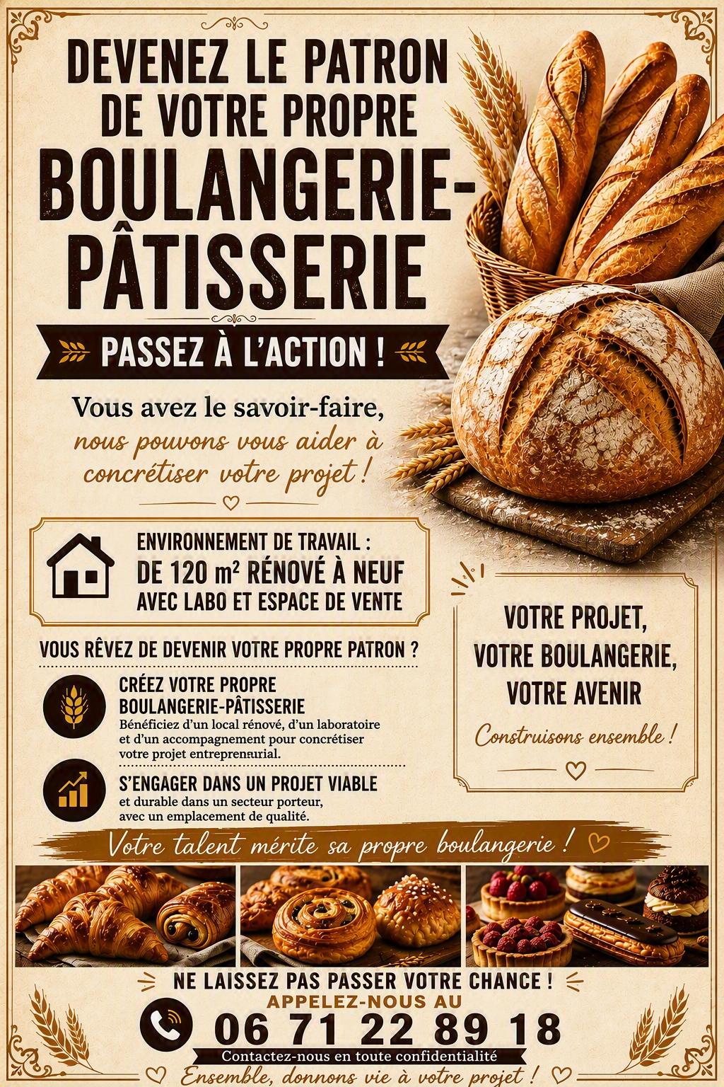 La SCI Saint germinoise recherche un artisan boulanger - pâtissier pour dynamiser la commune de Saint Germain la Campagne (27230). 

👉 Un projet ambitieux et soutenu par la collectivité 

👉Un territoire attractif et porteur : 
Le local est situé en plein coeur d'un "village avenir",  sur un emplacement central et passant (900 habitants dans la commune, zone de challandise 3500 personnes / jour ; croisement de deux axes principaux; aménagements récents des abords de l’église et du centre-bourg ).
Cette implantation représente une véritable opportunité pour un professionnel souhaitant développer une activité pérenne, en s'appuyant sur une clientèle locale.

💡 Un vrai potentiel :
Activité à relancer et développer (pain, viennoiserie, snacking…)
Possibilités de développement (tournées, dépôt de pain, produits locaux…)

🌿 Un cadre de vie dynamique et chaleureux
À proximité de la boulangerie :
• École, cantine, garderie
• Commerces de proximité (coiffeur, bar restaurant, bar à thème)
• Associations culturelles très actives
• Une clientèle fidèle et conviviale qui attend la réouverture avec impatience

👉Le projet comprend un local rénové à neuf de 120m2  composé de :
* un espace de vente avec vitrine ;
* un espace de production et de stockage.
Le local actuellement en cours de rénovation sera disponible pour mars 2027. Ce qui vous laisse une opportunité de prévoir votre aménagement sur mesure, pour le labo et pour l'espace de vente ! 

👩🍳 Profil recherché
Vous êtes :
• Artisan boulanger ou couple, avec ou sans expérience
• Motivé(e) par un projet de vie et d’entreprise en milieu rural
• Envie de créer du lien avec les habitants, les associations et de faire vivre le commerce local

Afin de favoriser la réussite du projet, le futur repreneur bénéficiera d'un accompagnement individualisé dans le cadre du dispositif « Ici je monte ma boîte » et pourra bénéficier d'autres d'aides pour son installation.

👉Le projet comprend également un logement de 120 m2 au besoin.