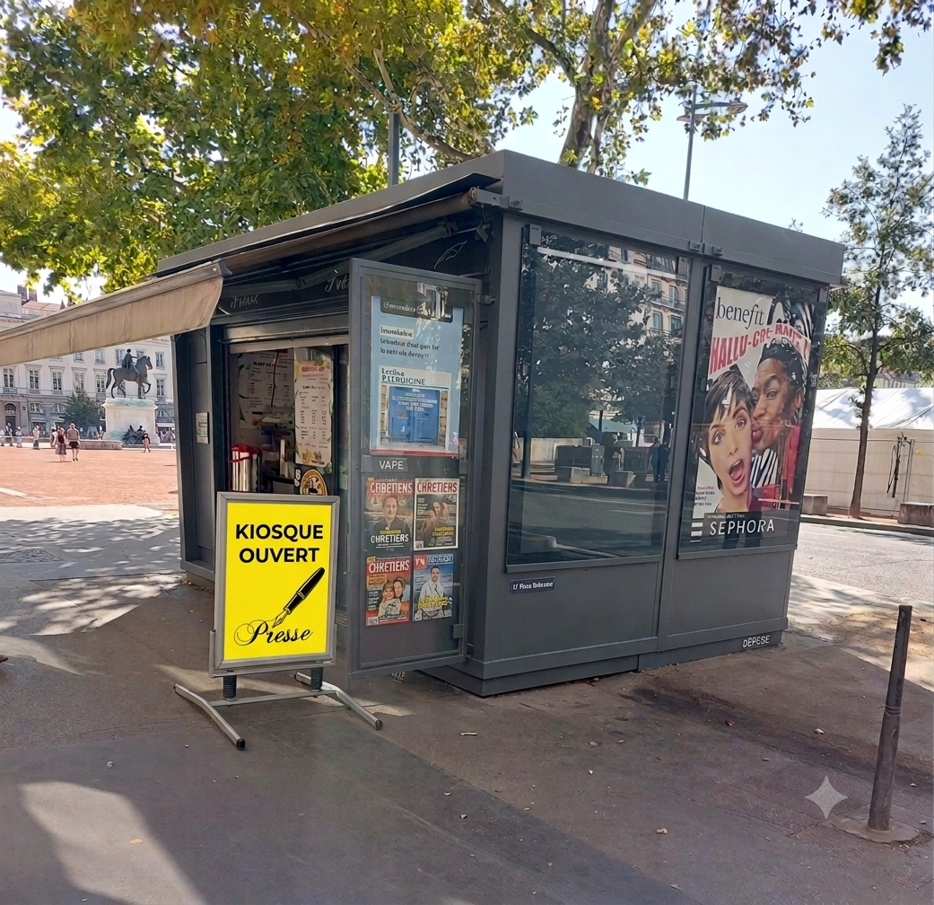 Recherche gérant(e)s pour le kiosque presse loto multiservices 2 place Bellecour