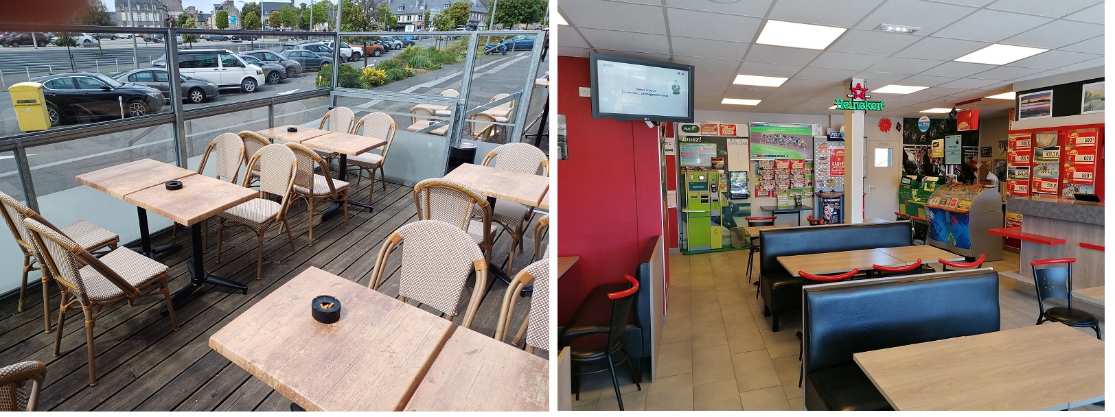 à vendre PMU - BAR - FDJ - 
départ à la retraite
très belle affaire située en Normandie, pays du cheval, 
établissement, grande surface,+  terrasse, devant, toujours emplie...
+ cour arrière.... (animation possible, concert, repas, espace privatif, soirée, concours de pétanque......)
Chiffre d'affaire bar 240 000 K€,  AN 
commissions : 45 K€  / AN 
(( EBE) 95 000 euros.)
Loyer 1000 euros/ mois,  logement compris (bail jusqu'en 2031.)

très belle affaire a vendre
vous aimez l'esprit PMU les parieurs qui jouent aux courses, ..
cette affaire et fait pour vous , 

BAR, 
clientèle fidèle, et habitués, 
françaises des jeux, loto, amigo,.....
beaucoup de table et chaise..+ de 50 places,
sanitaires handicapés (personne a mobilité réduite )
aux normes, pas de travaux à prévoir...
 rampe extérieures handicapé  (personne a mobilité réduite )
aux normes, 
grande réserves,   
2 écrans TV le course par course équidia, / sport...
possible soirée foot, coupe du monde , rugby,.....
tout le mobilier et propre et récent

beaucoup de passage,  axe routier  très passant 8000 véhicules par jour
parkings
marché le vendredi sur la place, qui rempli le bar...
nombreuses animation, sur la place, fête de la musique, vide grenier, cirque....expo.....feu d'artifice.....
emplacement centre ville, le meilleur emplacement, 

logement privé parking privé.