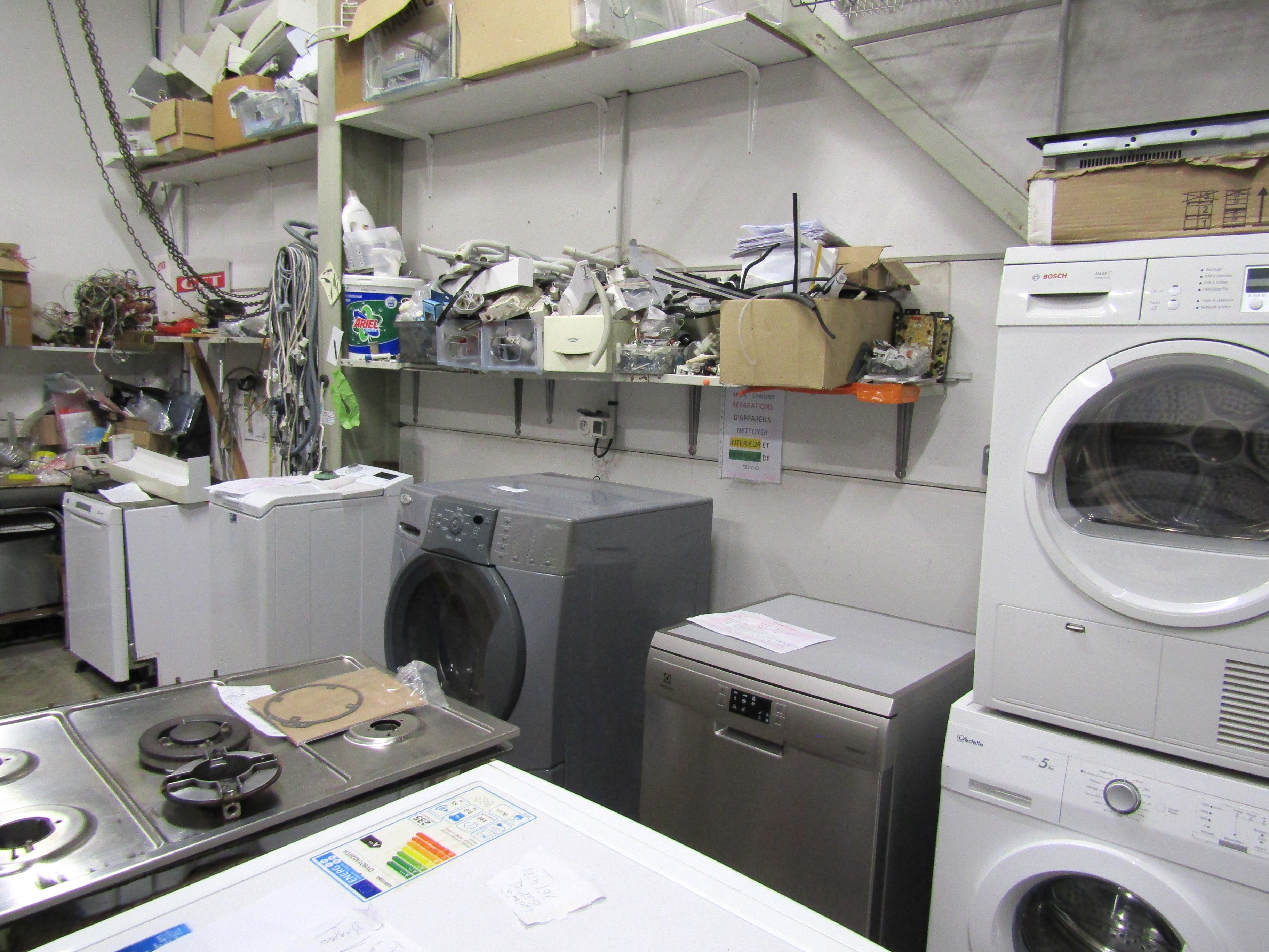 REPARATION ET ENTRETIEN D’APPAREILS ELECTROMENAGERS    : DEPANNAGE A DOMICILE ET EN ATELIER + VENTE DE PIECES DETACHEES