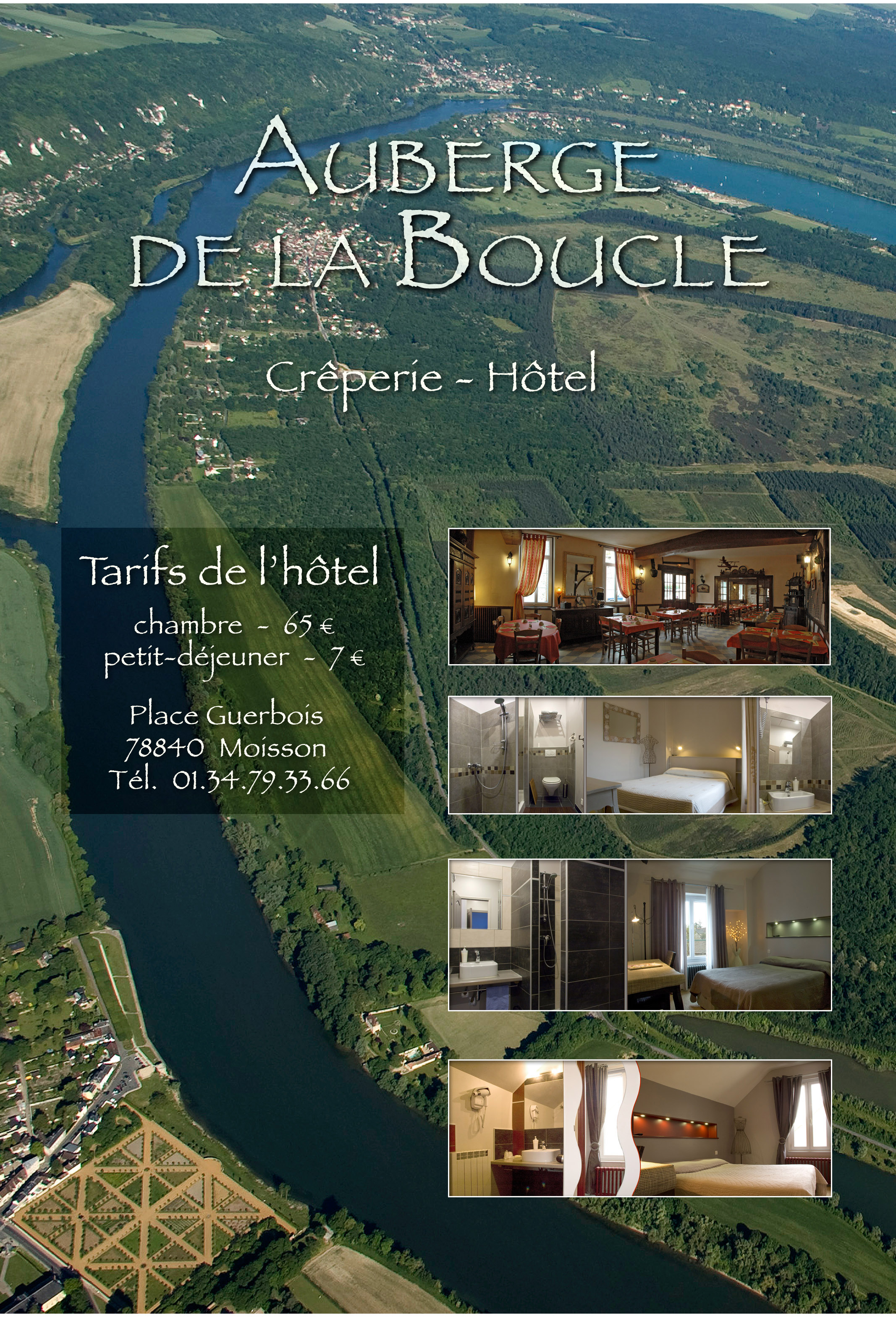 A reprendre fonds et murs, en région parisienne ,près de Giverny et du golf  de la Boucle.
Crêperie, Hôtel, Licence IV.
 Superficie 310 m2
    - Appartement 60 m2
    - 4 chambres
    -  50 places assises 
    - 25 places en terrasse
  Locaux en très bon état et conforme aux normes sécurité incendie.
Prix : 530000€