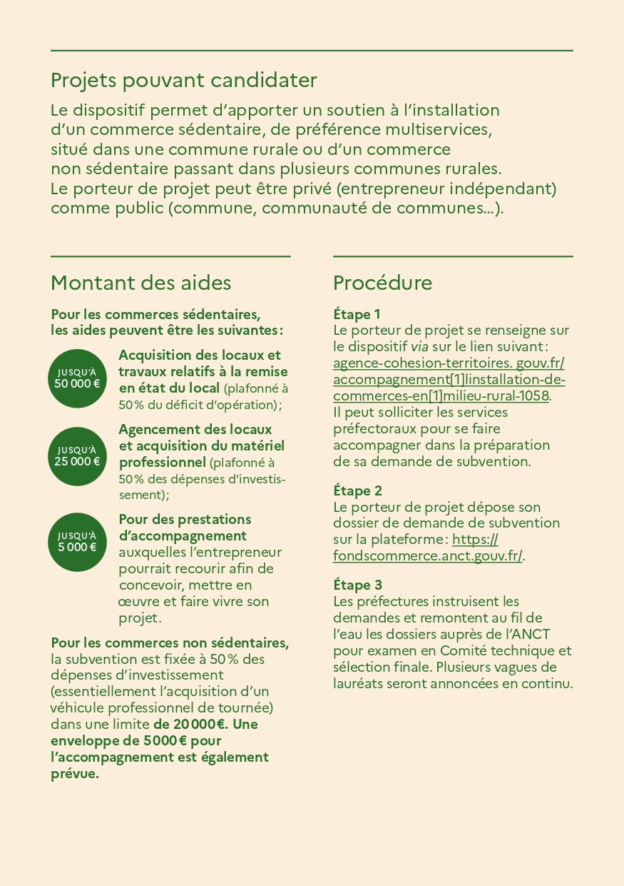 Suite à la fermeture de l’unique boulangerie du village pour cause de retraite après 40 ans d’activité, la Commune de JARNAC-CHAMPAGNE (17520) a acheté le bâtiment existant et ses dépendances et recherche un professionnel pour l’exploitation d’une activité artisanale de Boulangerie-Pâtisserie-Snacking.
Ce local commercial d’environ 150m² sera composé d’un espace de vente avec coin snacking (environ 50m²) d’un fournil avec labo pâtisserie (préparation + réserve) d’environ 40m² ; le bâtiment existant abritera en plus du commerce et du laboratoire, un appartement à l’étage d’environ 70m² avec 2 chambres. Le logement bénéficie d’une entrée privée et d’une cour intérieure.
Ce commerce située dans une bâtisse de charme aura une situation privilégiée, au cœur du village et à proximité des commerces existants (boucherie, épicerie, garage avec station-essence, salon de coiffure et d’esthétique, pharmacie …).
De plus, la commune dispose d’une étude notariale, d’une maison de santé (3 généralistes, 3 kinésithérapeutes, 1 pédicure-podologue), d’un cabinet infirmier, d’une école, d’un Centre de loisirs et d’une crèche. Tous ces services font de Jarnac-Champagne un pôle attractif.
La clientèle est locale et composée de particuliers mais aussi de fournitures à des professionnels (micro-crèche, cantine, restaurant) avec un certain potentiel par la présence d’une usine de fabrication de cuves inox, de nombreuses entreprises viticoles et leurs employés.
Le montant de la location mensuelle du bail sera déterminé en fonction du coût de la construction et des équipements professionnels. Les modalités seront à discuter avec la commune.
Les critères de sélection sont les suivants :
 - Respect de la réglementation professionnelle pour l’appellation d’« Artisan boulanger » et de « Boulangerie »   
- Connaissance et respect des règles d’hygiène
 -  Qualité des produits fabriqués (choix des ingrédients, qualité nutritive, diversité et originalité des produits)   
- Une participation financière dans l’investissement du matériel (le futur gestionnaire peut bénéficier du Fonds Commerce rural - aide de 25 000 €).
L’idéal serait un couple dont l’un des deux serait titulaire d’un CAP de boulanger-pâtissier. L’expérience significative dans le métier est exigée.