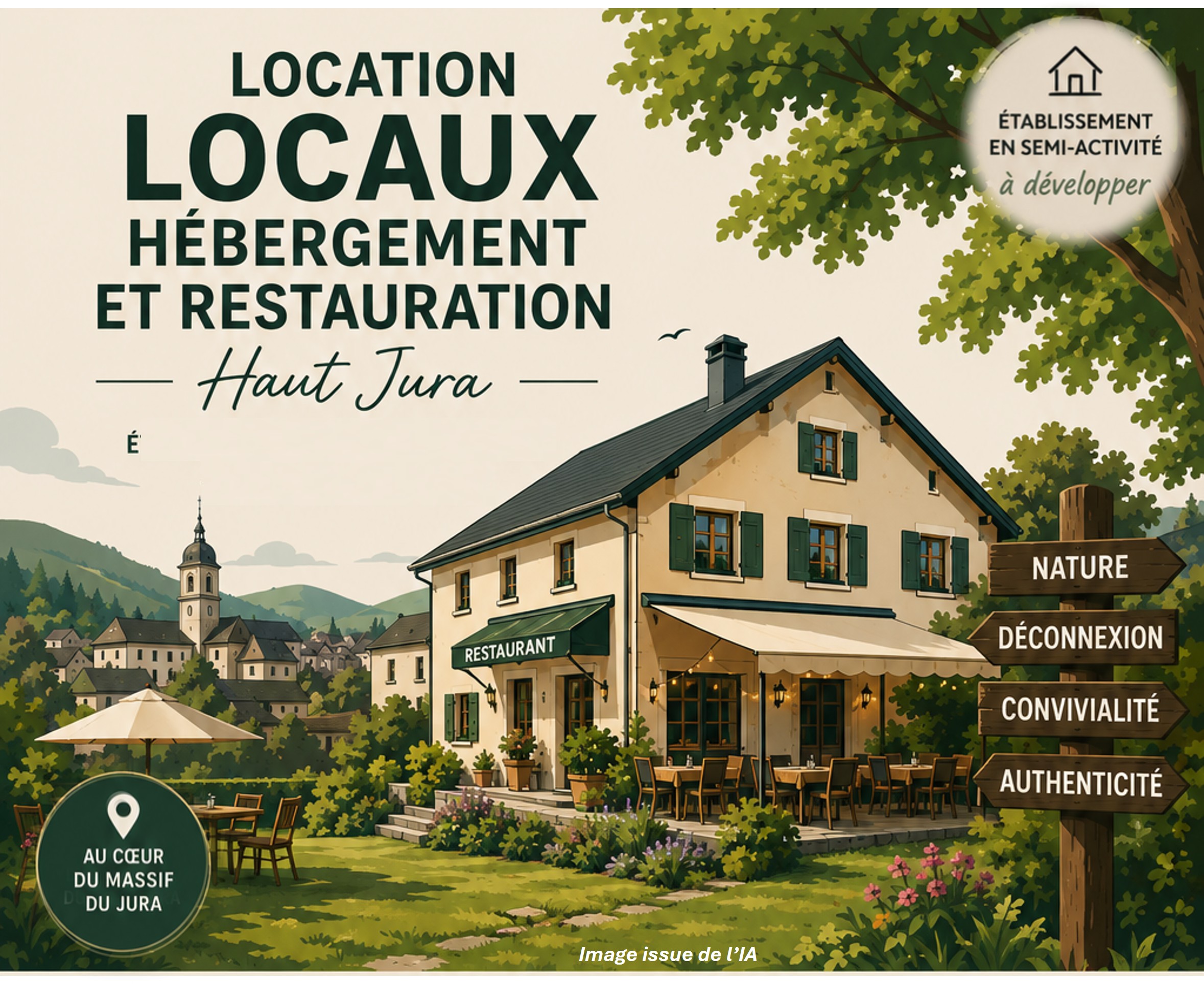 LOCATION pour Hébergement et Restauration - Haut Jura