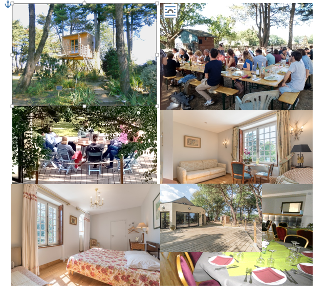 A 7 km de la mer, domaine en zone naturelle constitué d’une grande maison (type FOLIE NANTAISE) entièrement restaurée comprenant 

-	2 chambres meublées avec sanitaires privatifs pour chacune
-	1 suite familiale  meublée : 2 chambres communicantes et leurs sanitaires collectifs
-	 1 suite familiale meublée : 1 chambre avec sanitaires privatifs et salon de musique attenant
Sur site, en plus de la grande maison,  deux appartements indépendants :
-	1 appartement meublé composé d’une entrée,  sanitaires, séjour avec cuisine US aménagée donnant sur terrasse carrelée avec BBQ en dur, local vélos, jardinet, et à l’étage une chambre mansardée (location estimée 750 €/mois)
-	1 appartement meublé composé d’une entrée, salle d’eau avec douche 140, WC séparés, séjour avec cuisine aménagée donnant sur une vaste véranda, une chambre donnant sur véranda, local vélos, jardinet et une autre chambre mansardée à l’étage (location estimée 900 €/mois)

Une partie professionnelle 90 m2 actuellement exploitée en salle de réception  (70 m2) avec cuisine professionnelle équipée, 3 sanitaires dont 1 PMR et vaste terrasse bois attenante

Le domaine dispose en outre de
-	1 piscine chauffée sous abri
-	1 petite chapelle
-	1 grand parking
-	terrain arboré de 7500 m2 en zone naturelle 
-	Parc et partie potager biologique 
-	1 habitat insolite perché
-	3 chalets, sanitaires extérieurs, cuisine d’été, etc…

Conviendrait grande famille ou habitat collectif,  chambres d'hôtes, traiteur, écoles alternatives, école de danse,  pension de famille, yoga, kiné, etc…