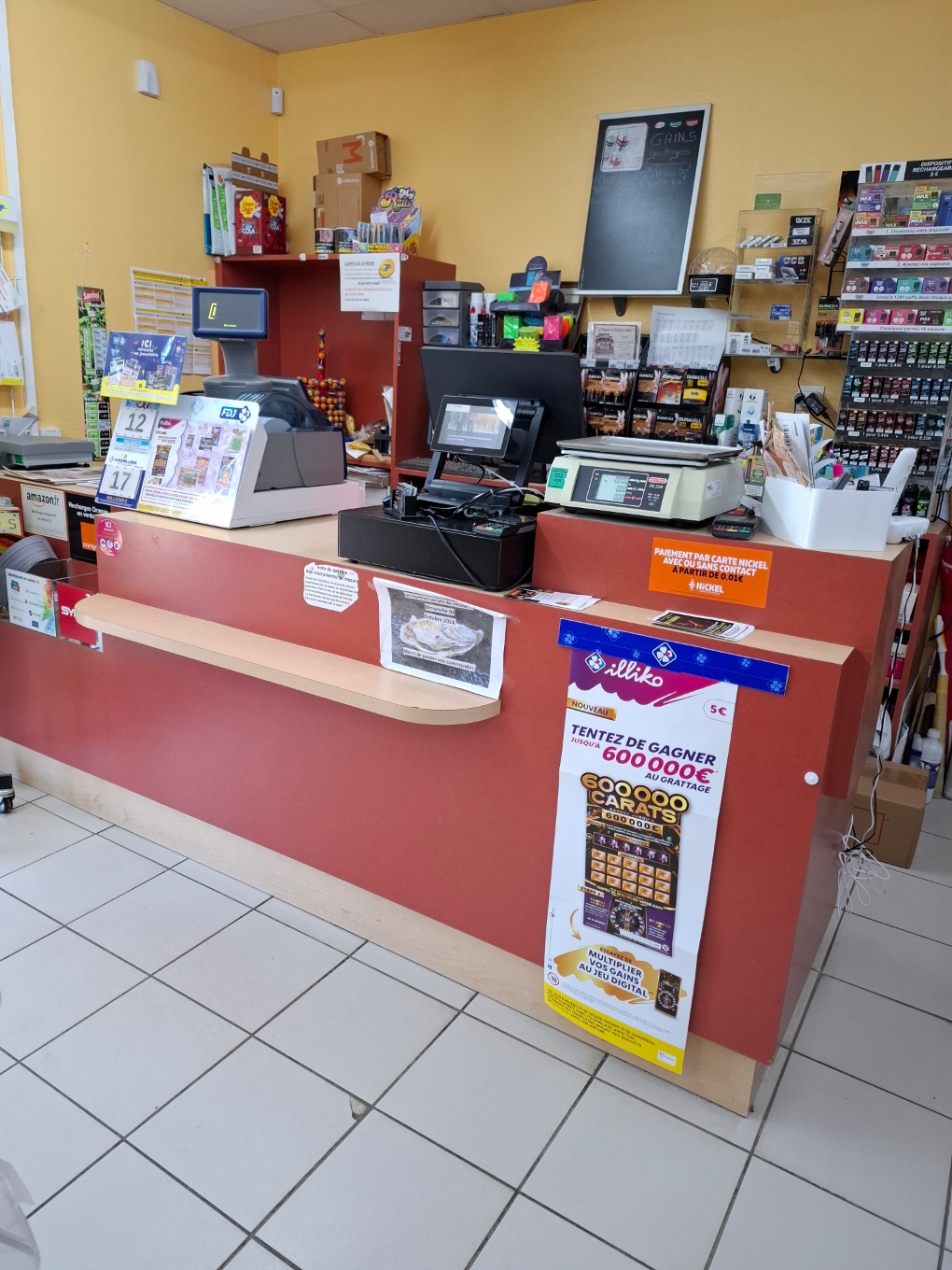 Multiservices:
Bar, Tabac
Epicerie
Station Essence 24/24
Gaz
Relais Poste
Française des Jeux
Dépôt pain
Pas de commerce similaire à proximité
Prix Fond de commerce 55000€ plus stock
Loyer 380€ (murs propriété de la Mairie)
Merci de contacter pour de plus amples renseignements