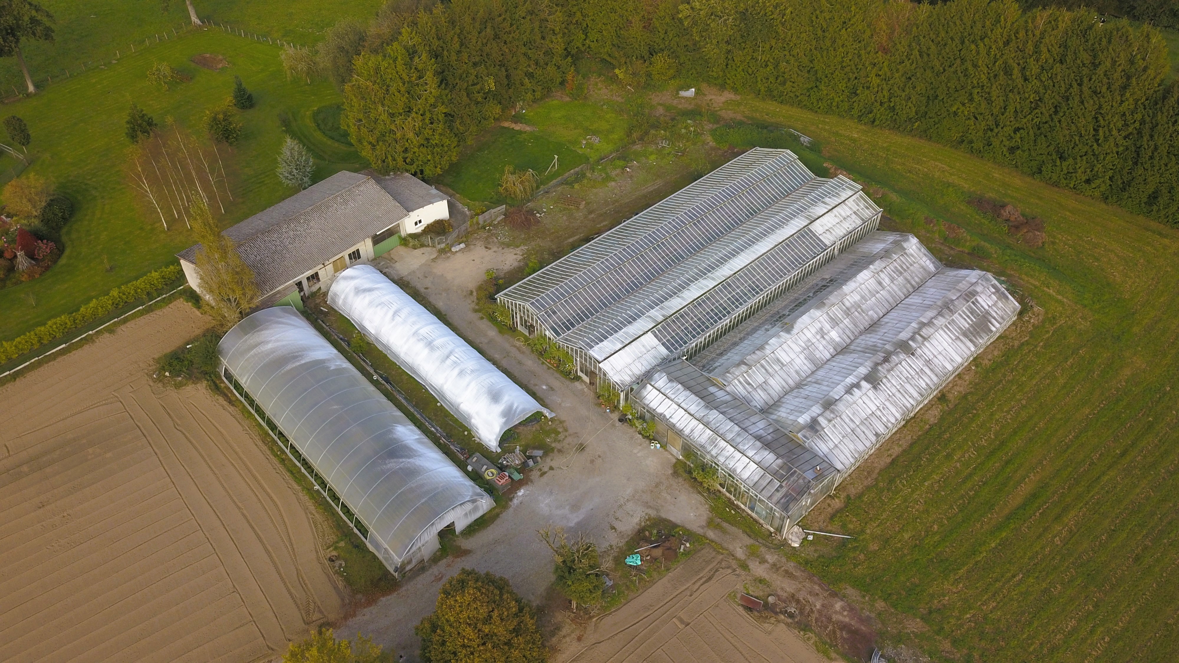 Sur la commune de La Ferté-Macé, à 5 km de la station thermale et touristique de Bagnoles de l'Orne, sur l'axe stratégique (7000 véhicules jour) reliant le centre-ville et la zone commerciale Leclerc,

Un ensemble immobilier réparti sur deux sites distants de 500 m :
1er site : Un bâtiment de 770 m² comprenant serre, magasin, auvent.
Un bâtiment de 450 m² à usage de serre
Une serre-tunnel plastique de 400 m²
Terrain et parking
Le tout sur 6398 m²

2ème site : Un bâtiment de 230 m² à usage de stockage et logement de deux pièces de 50 m² Deux bâtiments d'environ 650 m² à usage de serre
Deux serres-tunnels. Puits.
Terrain
Le tout sur 1.63 ha