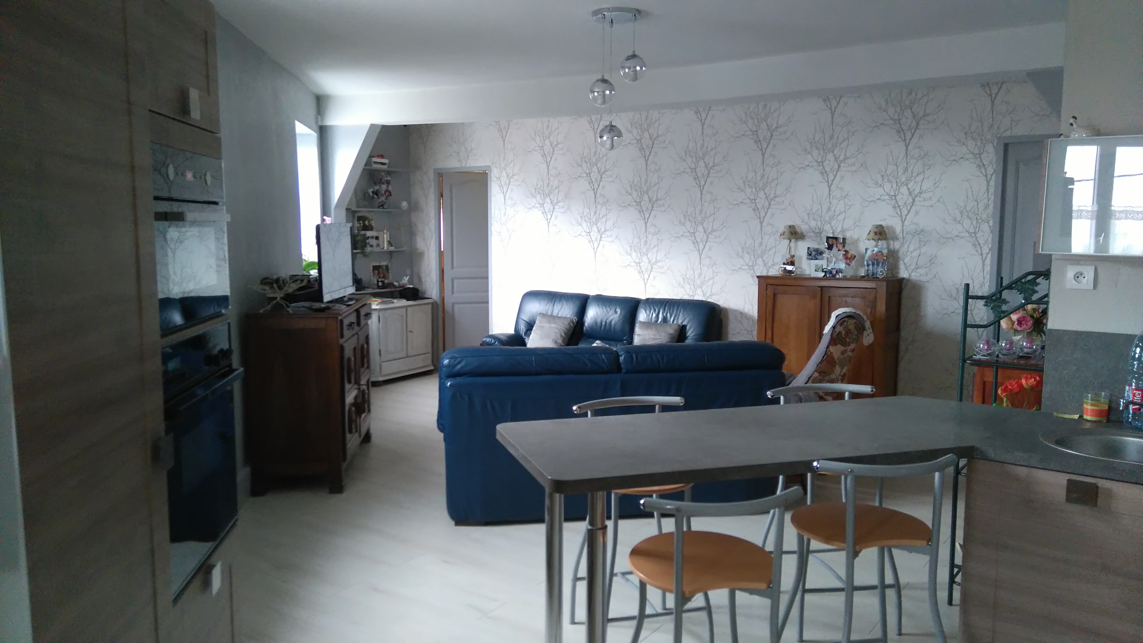 POUR CAUSE DE RETRAITE, VENDS: MURS ET LOCAL COMMERCIAL COMPRENANT:
Café-restaurant et salle de réception avec cuisine pro
Logement 1er étage: appartement  70m² 2 chambres, salle de douche, cuisine équipée, salon
Logement 2ème étage: Studio d'environ 30m²