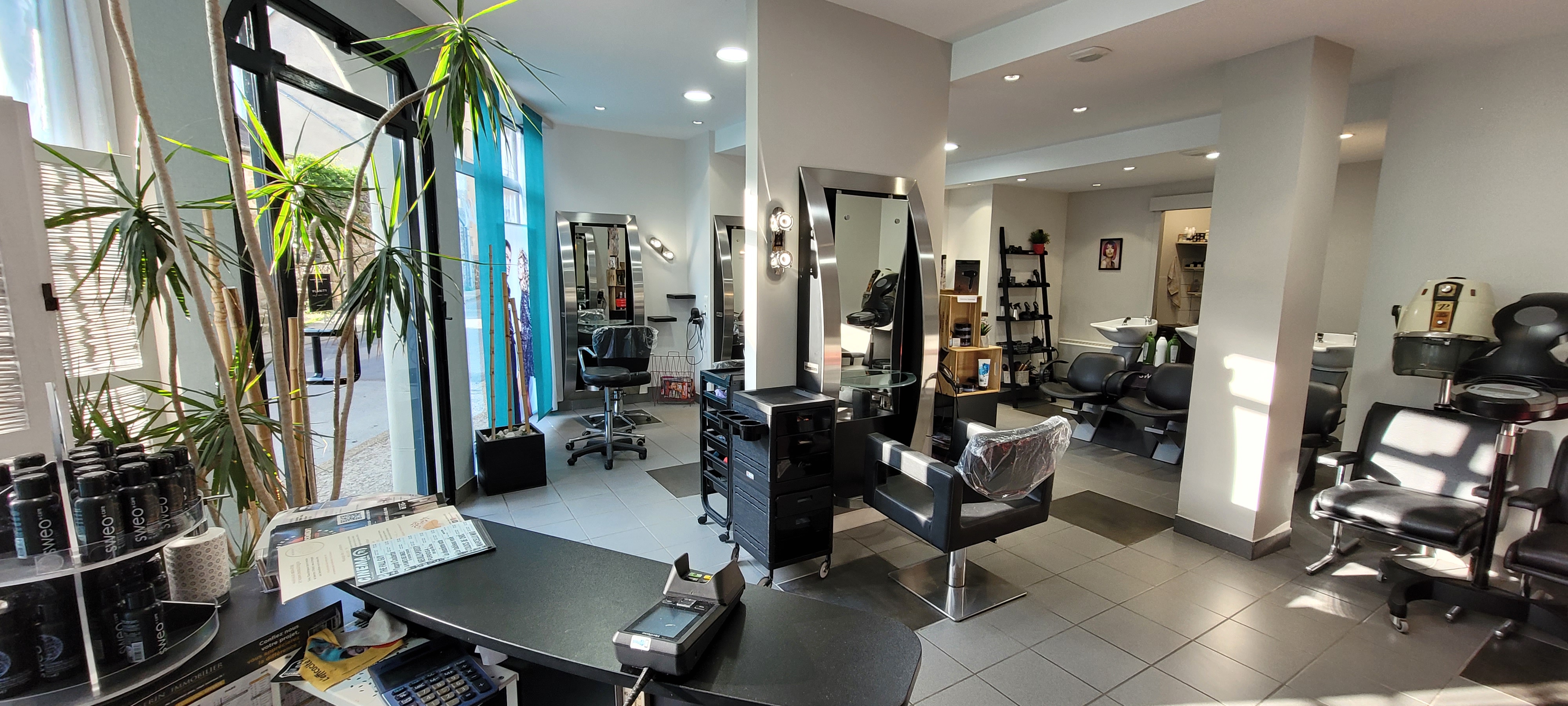 Salon de Coiffure mixte dans petite cité de caractère. 
Il se compose de 5 places de coiffages, 3 bacs, réserve, bureau, WC.  Il fait 60m2. 
Un parking de 100 places à proximité. 
Il y a 3 salariées en place.
CA en augmentation. 
Clientèle fidèle et très sympathique. 
Commerces, écoles, collèges, lycées, piscine, cinéma....
À vendre cause retraite. 
Salon existant depuis 35 ans.