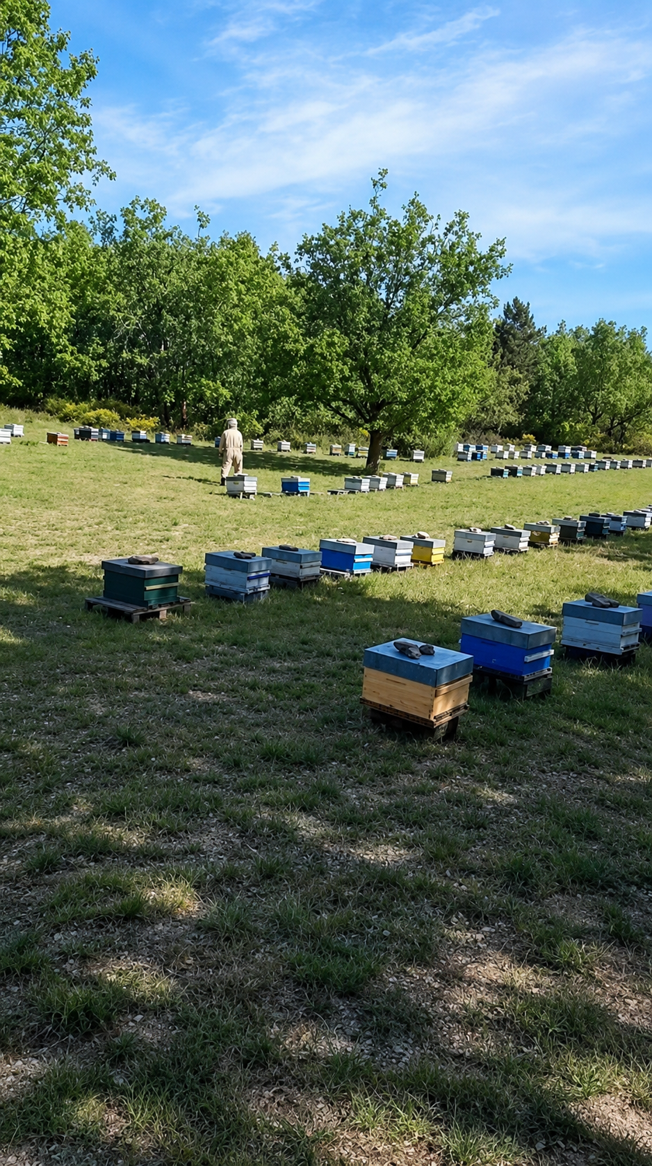 Vends exploitation apicole en vu d un départ à la retraite 
900 ruches en production essentiellement du miel de lavandes
2 camions équipé transhumance avec grue apicole 
Chaîne d extraction 
Chaîne de mises en pot 
3 doseuse
1200 hausses,plus ruchettes, tout le matériel nécessaire 
Tout le circuit de vente, détail, gros,demi-gros, magasin producteur,grande distribution.