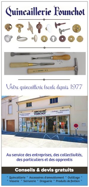 Cause nouveaux projets, vente d'un fonds de commerce de bricolage proposant un large choix d'articles dans le domaine de la quincaillerie, des accessoires de meubles anciens et modernes, de l'outillage, de la serrurerie, des équipements de portes, des produits d'entretien et des produits de finition pour l'entretien et la rénovation des meubles et de toute la maison.
C'est une affaire saine très appréciée par les entreprises locales.
Nos clients sont des particuliers, artisans, professionnels, écoles, mairies et collectivités locales.
Plus de 10000 références d'articles, et un fichier clients conséquent, offrant une belle opportunité d'évolution, grâce au commerce en ligne existant à développer, en supplément du commerce de proximité déjà bien installé et reconnu dans la région.
Le matériel et les outils sont en excellent état, faisant de ce magasin une opportunité clé en main pour les repreneurs, avec la possibilité d’étendre l’offre commerciale et les services proposés.
Conviendrait parfaitement à une personne seule ou un couple.
Accompagnement assuré. Aucun salarié à reprendre.
L'ensemble, composé d'une surface de vente, de plusieurs zones de stockage et de bureaux.
Places de stationnement devant le magasin, pour la clientèle.
Magasin situé dans la région Grand Est, entre Nancy & Chaumont
prix du fonds de commerce : 39 000 €
prix du stock : à définir au moment de la transaction (avec possibilité d'étaler le financement payé par l'activité mensuellement)
Autres photos et renseignements sur demande.
N'hésitez pas à nous contacter au 03 29 06 61 50 ou 06 60 44 13 74
Nous refusons tout démarchage