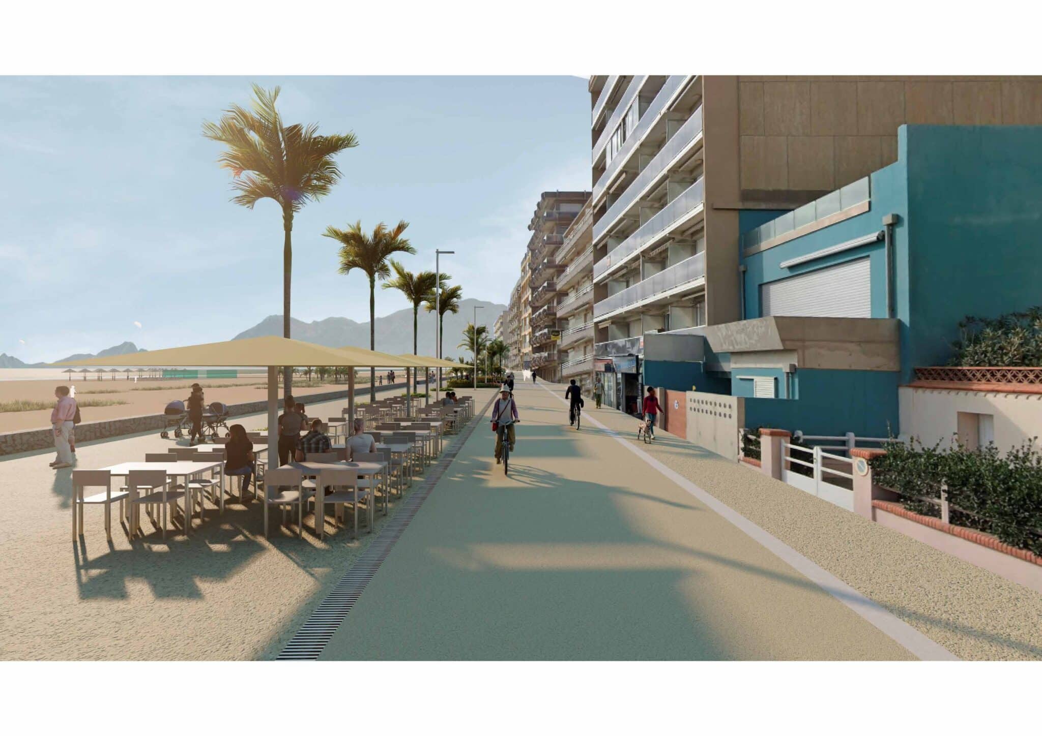 situe face a la mer et entree plage 
tres bien situe sur une zone en pleine renovation 
l avenue sera entierement pietonne en 2028
etablissement saisonier pouvant travaille a l annee
hotel juste a cote sans restaurant cherchant un restaurant pour sa clientele

la cuisine est semi equipe
four a pizza ,table a pizza, 2 armoires froides, 1 table inox, une plonge a capot avec entree et sortie
une reserve equipe d etageres ,salle 30 places a meubler, wc, 2 terrasses pour un total de 50 places

redevance terrasse 3300 € /an 
loyer murs ( ils sont en vente aussi) 1400€
local 77 m2 + 48m2 terrasse