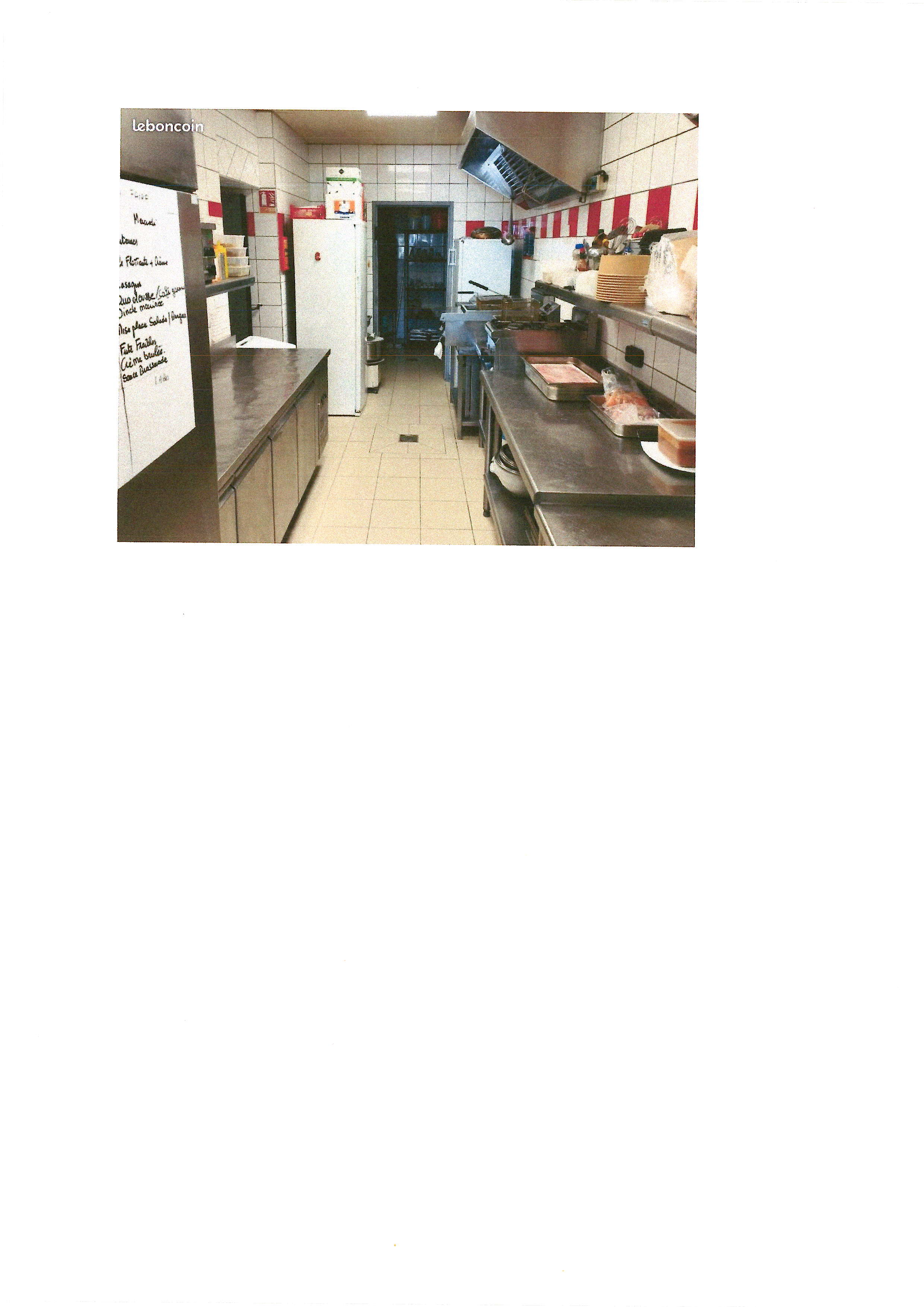 Vends fonds de commerce Restaurant/ Pizzeria
Sur la commune de Montenois avec licence 4 Spécialités Brasserade/Friture Lasagnes et viandes, Pizzas etc............ Capacité de la salle 36 couverts. Capacité de la terrasse 28 couverts avec parasol et tonnelle (avec tables et chaises), juste à côté de l'aire de jeux pour les enfants . Le fonds de commerce sera vendu avec tout le matériel à l'intérieur, Four à pizza, Laminoir, saladette, Tour réfrigéré à pizzas, petite congel, petit frigo. 1friteuse de 12l, 1 de 8l, plancha, salamendre, micro-onde, brasserots pour brasserade, et tous les frigos et congel, Lave-vaisselle . Étagères etc... Loyer mairie 765,00€ HT/MOIS Chauffage réversible. Petit local pour stocker les boissons. Equiper de l'alame. Très bon chiffre d'affaire, à communiquer avec bilan lors d'un RDV. Un accompagnement peut être envisageable pour une durée d'un mois