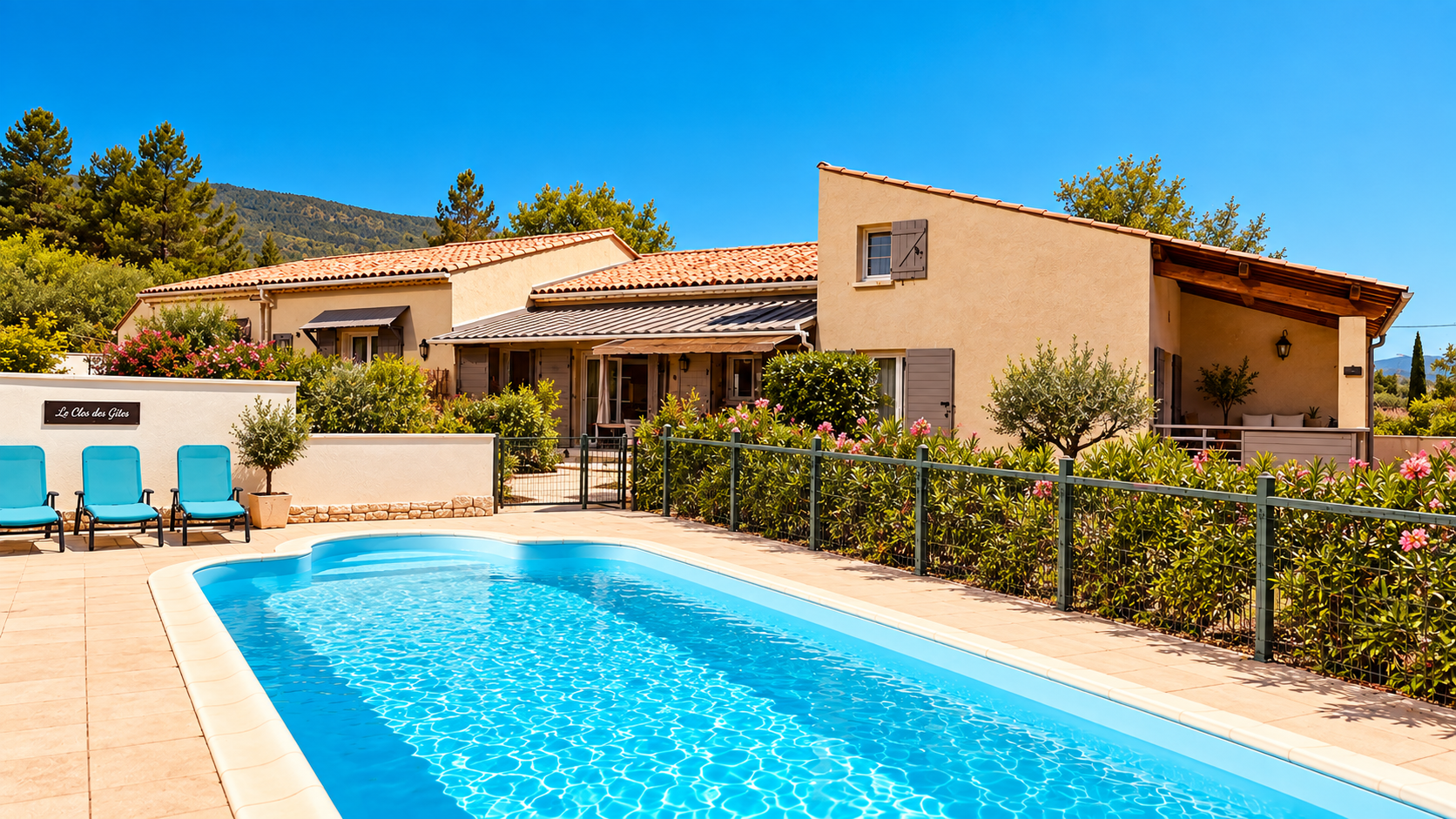📍Un bien  rare à la vente dans le 04, Alpes de Haute Provence 04200 à Chateauneuf Val Saint Donat , entre Sisteron et Manosque 

💸Prix 595 000€, direct propriétaire 

✅Gîtes en activité de location saisonnière et longue durée. Nous sommes ouverts toute l année . 

💰CA : de 45 000€ à 57 000€ actuellement pour 3 logements loués, jusqu’à 70 000€  si 4 logements loués , 

💸Charges ( EDF, eau et TF 10k€)

🌱DPE C/GES B              

🏠Ensemble de 4 logements avec entrées et terrasses indépendantes , 
4 cuisines 
4 salons
9 chambres 
4 salle de bain et wc 
1 véranda de 27m2
1 grenier de 20m2
1 garage de 36m2 
1 parking pour 6 voitures 

Le bien fait 350m2 au sol sur un terrain de 1576m2 clos et arboré, 
au pied de la montagne de Lure. 
Le bien est vendu meublé .

🏊🏻‍♂️Piscine de 9x4,5 m et espace spa. 

🌞Activité de location depuis 2018, avec une clientèle mixte : 
vacanciers en saison d’été et clientèle de professionnelle d’octobre à avril.
⭐️⭐️⭐️Classement Atout France 
🫶Présents et nombreux avis sur Tripadviasor, Google, Booking, Airbnb et Abritel 

⛱️Région touristique entre collines et montagnes avec de nombreuses activités touristiques proposées : 
👌Randonnées, vtt, baignades en lacs et rivières , escalade, canoë , équitation… 
👌Visites de sites historiques : Citadelle de Sisteron , village de Lurs , Forcalquier , Manosque 
👌Sites naturels : gorges de la Meouge, le Verdon, Serre Poncon, ..
👌A 1h d Aix en Provence (TGV)
A 1h30 de Marseille ( aéroport)

✅Nous sommes à 800m du village , proche de la mairie et école maternelle 
✅À 7km du centre commercial, super marché et pharmacie , 
✅A 15 mn de Sisteron, de l hôpital, du centre de santé, des collèges et lycées . Nous sommes au calme et au vert à proximité des essentiels de la vie de tous les jours pour les grands et les petits. 

🌹Réservations de locations au mois enregistrées jusque juin 2027 . 

💕La  vente est motivée par un départ en retraite. 

📁Dossier complet transmis sur demande après échange téléphonique uniquement . 

☎️0660747983
 💚leclosdesgites@gmail.com
Odile Vandewalle et Laurent Trolle