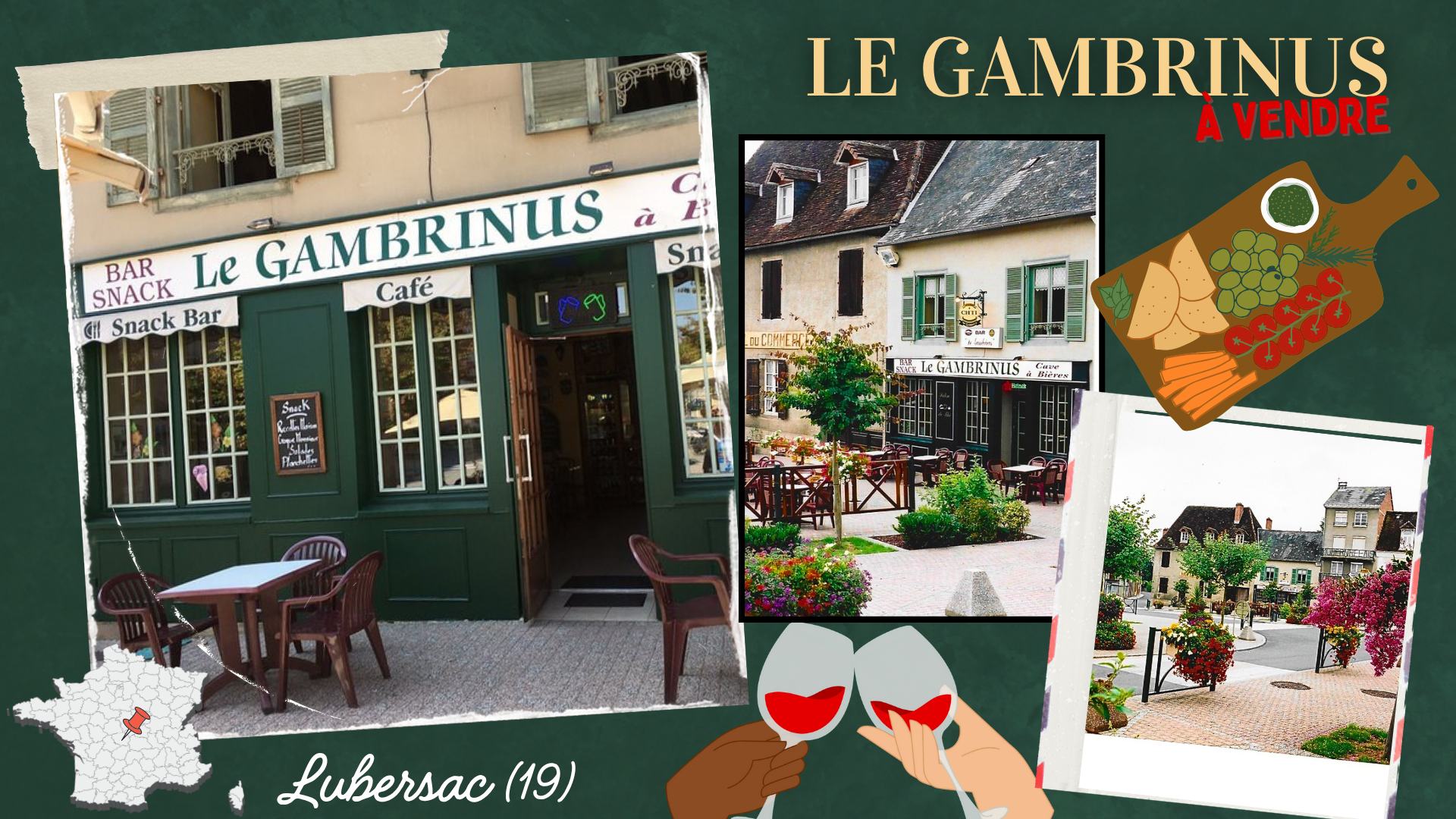 Dans un beau village au cœur de la Corrèze, à quelques kilomètres du site touristique de Pompadour avec son château, son haras national, son hippodrome et son futur casino, se trouve Lubersac. Ce paisible village de 2 300 habitants recherche activement un repreneur pour son bistrot. 
Idéalement situé sur la place principale, cet établissement offre une opportunité parfaite pour développer une activité de brasserie, snacking et bistrot. Doté d'une grande terrasse ombragée à l'avant, d'une terrasse privative à l'arrière et d'une salle de réception à l'étage, il possède tous les atouts nécessaires pour prospérer. 
La municipalité de Lubersac connaît un essor significatif grâce à sa stratégie de revitalisation avec récemment l'ouverture d'une boulangerie-pâtisserie, d'une boucherie-charcuterie, et bientôt un hôtel-restaurant, renforçant ainsi la dynamique économique du centre-bourg. 
Le propriétaire envisage de vendre le fonds de commerce, avec la possibilité d'acquérir également les murs. 
Pour plus d'informations, veuillez contacter directement le propriétaire au numéro affiché.

Sylvain Doucet - Chargé de développement économique 
Communauté de Communes du Pays de Lubersac - Pompadour