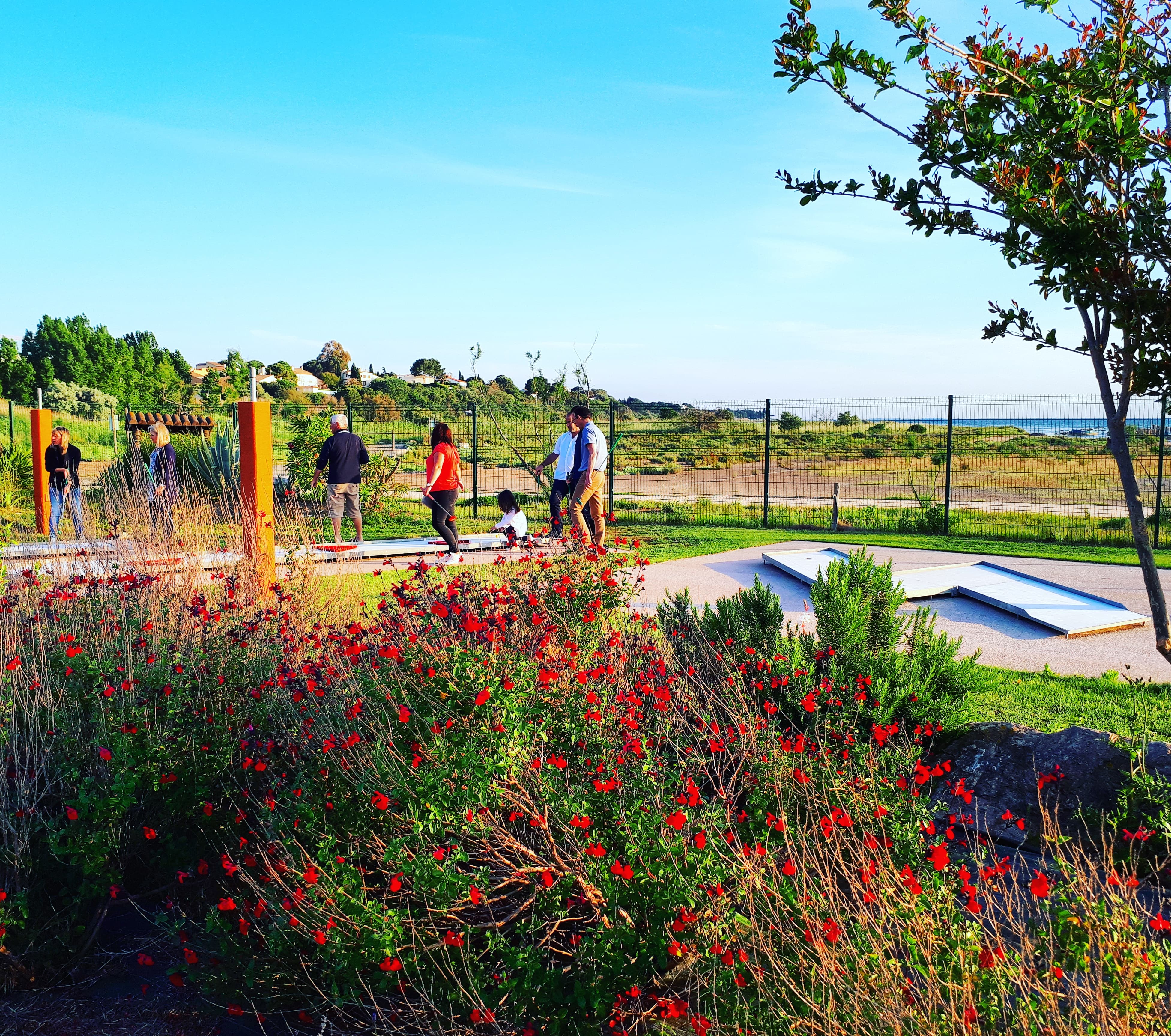 Au bord de l'étang de Thau , dans la crique de l'angle un site magnifique ou j'ai construit le mini golf en 2008 .
Aujourd'hui je souhaite prendre une retraite bien mérité.
18 pistes sur 2300m2 de terrain avec un loyer à la mairie car terrain appartenant à la commune.
Accueil avec matériel petite restauration car bar et  terrasses fasses à l'étang