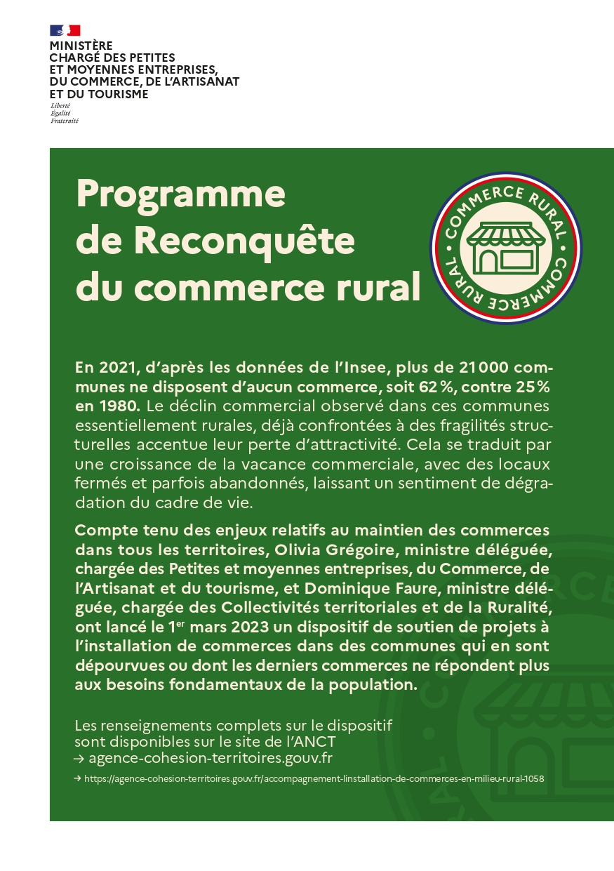 Suite à la fermeture de l’unique boulangerie du village pour cause de retraite après 40 ans d’activité, la Commune de JARNAC-CHAMPAGNE (17520) a acheté le bâtiment existant et ses dépendances et recherche un professionnel pour l’exploitation d’une activité artisanale de Boulangerie-Pâtisserie-Snacking.
Ce local commercial d’environ 150m² sera composé d’un espace de vente avec coin snacking (environ 50m²) d’un fournil avec labo pâtisserie (préparation + réserve) d’environ 40m² ; le bâtiment existant abritera en plus du commerce et du laboratoire, un appartement à l’étage d’environ 70m² avec 2 chambres. Le logement bénéficie d’une entrée privée et d’une cour intérieure.
Ce commerce située dans une bâtisse de charme aura une situation privilégiée, au cœur du village et à proximité des commerces existants (boucherie, épicerie, garage avec station-essence, salon de coiffure et d’esthétique, pharmacie …).
De plus, la commune dispose d’une étude notariale, d’une maison de santé (3 généralistes, 3 kinésithérapeutes, 1 pédicure-podologue), d’un cabinet infirmier, d’une école, d’un Centre de loisirs et d’une crèche. Tous ces services font de Jarnac-Champagne un pôle attractif.
La clientèle est locale et composée de particuliers mais aussi de fournitures à des professionnels (micro-crèche, cantine, restaurant) avec un certain potentiel par la présence d’une usine de fabrication de cuves inox, de nombreuses entreprises viticoles et leurs employés.
Le montant de la location mensuelle du bail sera déterminé en fonction du coût de la construction et des équipements professionnels. Les modalités seront à discuter avec la commune.
Les critères de sélection sont les suivants :
 - Respect de la réglementation professionnelle pour l’appellation d’« Artisan boulanger » et de « Boulangerie »   
- Connaissance et respect des règles d’hygiène
 -  Qualité des produits fabriqués (choix des ingrédients, qualité nutritive, diversité et originalité des produits)   
- Une participation financière dans l’investissement du matériel (le futur gestionnaire peut bénéficier du Fonds Commerce rural - aide de 25 000 €).
L’idéal serait un couple dont l’un des deux serait titulaire d’un CAP de boulanger-pâtissier. L’expérience significative dans le métier est exigée.