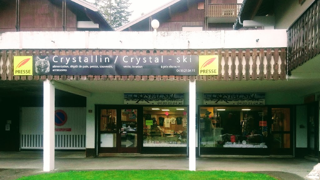 CRYSTALLIN SKI location de ski, presse, souvenirs, alimentation